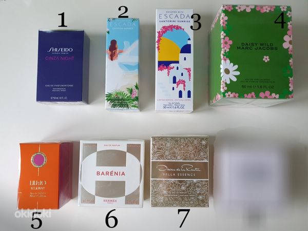 Naiste lõhnad Hermes/Shiseido/Marc Jacobs/Escada
