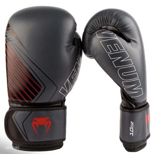 Боксерские перчатки Venum contender 2.0 grey red (фото #1)