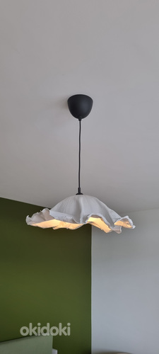 Люстра светильник в форме цветка керамический ручной работы (фото #1)