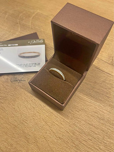 UUS Золотое кольцо, обручальное кольцо 585 16,8 мм 0,21 карат