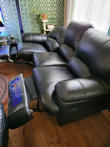 Nahkdiivan recliner (2 foto / 2)