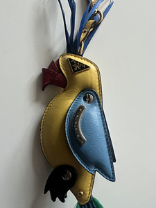 Prada Parrot Bird Leather Bag Charm Key Ring
