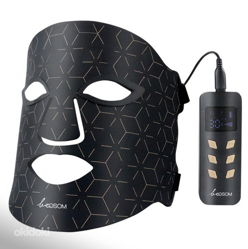 LED valgusteraapia mask näole Be OSOM Led Facial Mask Must (foto #2)