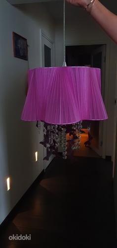 Новая розовая люстра с бабочками в комнату для девочек. (фото #3)