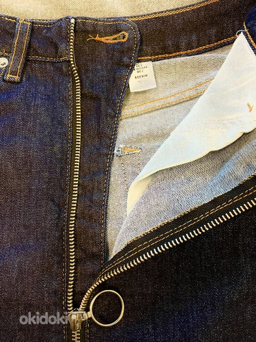 Совершенно новая джинсовая юбка миди из эластичного денима (фото #4)
