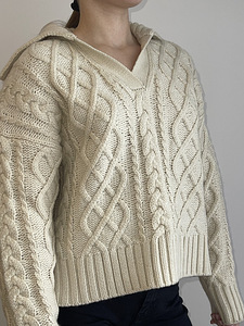 Kampsun oversize pull&bear/ kootud kampsun (3 foto / 4)