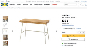 Laud LILLASEN Ikea (3 foto / 3)