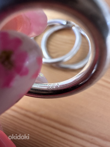 Šikk sõrmuse kõrvarõngaste komplekt + mahukas hõbesõrmus (foto #5)