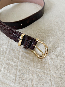 &OtherStories croc leather belt, brown, XS (4 foto / 5)