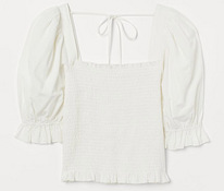 H&M Puff-sleeve square neck top