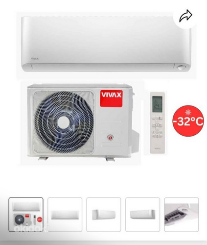 Õhksoojuspump Vivax Y Design ( UUS pakendis ) sise ja välis