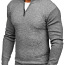 Более тонкий свитер на молнии с воротником-стойк, XXLой (фото #3)