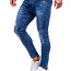 !СКИДКА! Синие джинсы Slim Fit с красным поясом, 35XL (фото #4)