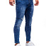 !СКИДКА! Синие джинсы Slim Fit с красным поясом, 35XL (фото #5)
