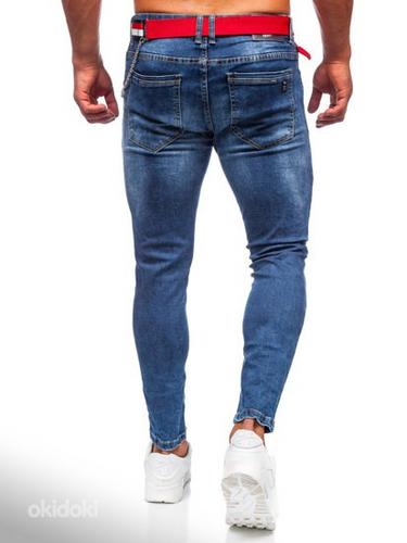 !СКИДКА! Синие модные джинсы с поясом (фото #5)