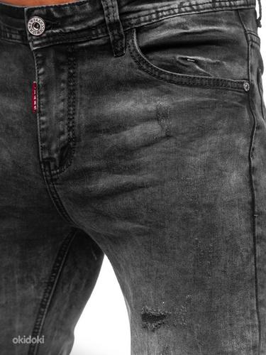 Черные джинсы с эффектом потертости 33L (фото #4)