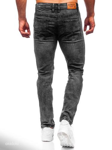 Черные джинсы с эффектом потертости 33L (фото #9)