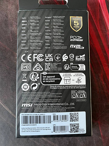 Müün garantiiga msi spatium m450 500GB PCle 4.0 m.2 (2 foto / 4)