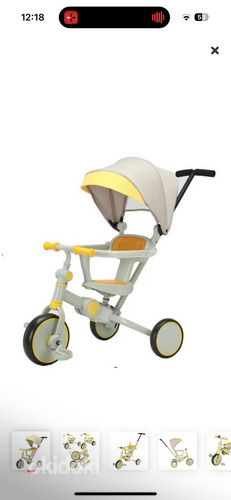 Laste kolmerattaline jalgratas varikatusega "Trike Fix V4"