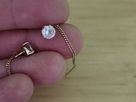 Золотые серьги 585 пробы, как новые