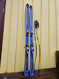 Горные лыжи rossignol 170 см + лыжные палки