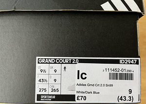 Meeste vabaajajalatsid Adidas Grand Court 2.0 (UUED) (6 foto / 6)