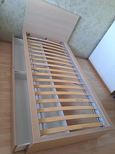 IKEA MALM voodiraam koos madratsiga / 2 voodikastiga (2 foto / 5)