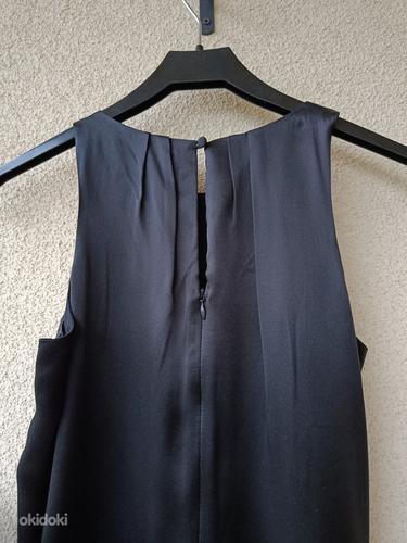 Черное шелковое платье. Must varrukateta siidist kleit (фото #3)