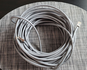 Новый Ethernet CAT5E LAN интернет-кабель RJ45 18M серый, OEM