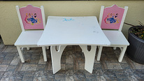 Väike laste mööbel laud + tool 2tk Princess