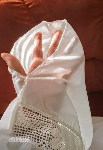 Мешочек-одеяло из льна сшитый своими руками с полоской хлопк (фото #2)