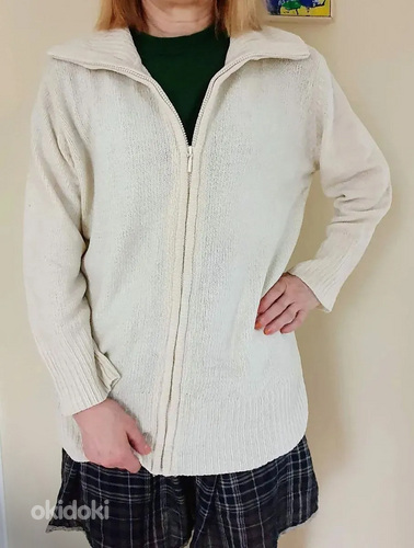 Белый свитер на длинной молнии Seppälä Martinelli, размер M (фото #2)
