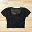 Блузка из черной эластичной кружевной ткани (фото #1)