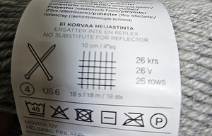 Hall helkurniidiga lõng Novita Hohde (3 foto / 3)