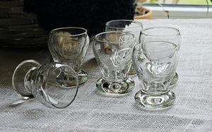 Tarbeklaasi "Elle" viinapitsid 6 tk, vintage (2 foto / 3)