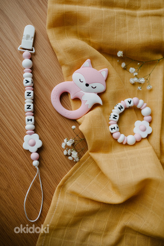 Kinkekomplekt beebile (roosa, hall, kollane)