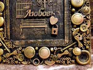 Kompositsioon stiilis "Steampunk". Suurus 16x16. (7 foto / 8)