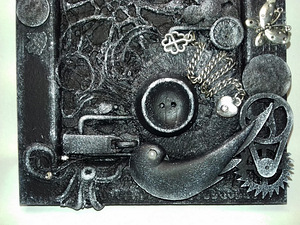 Kompositsioon steampunk stiilis. "Ingel". Mõõdud 18,5x13,5 (9 foto / 9)